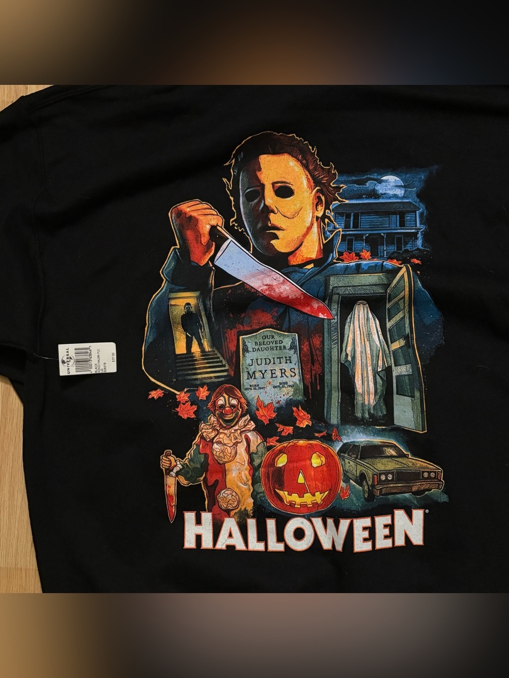 NWT Universal Studios Park Halloween Horror Nights 2022 Black Hoodie Large